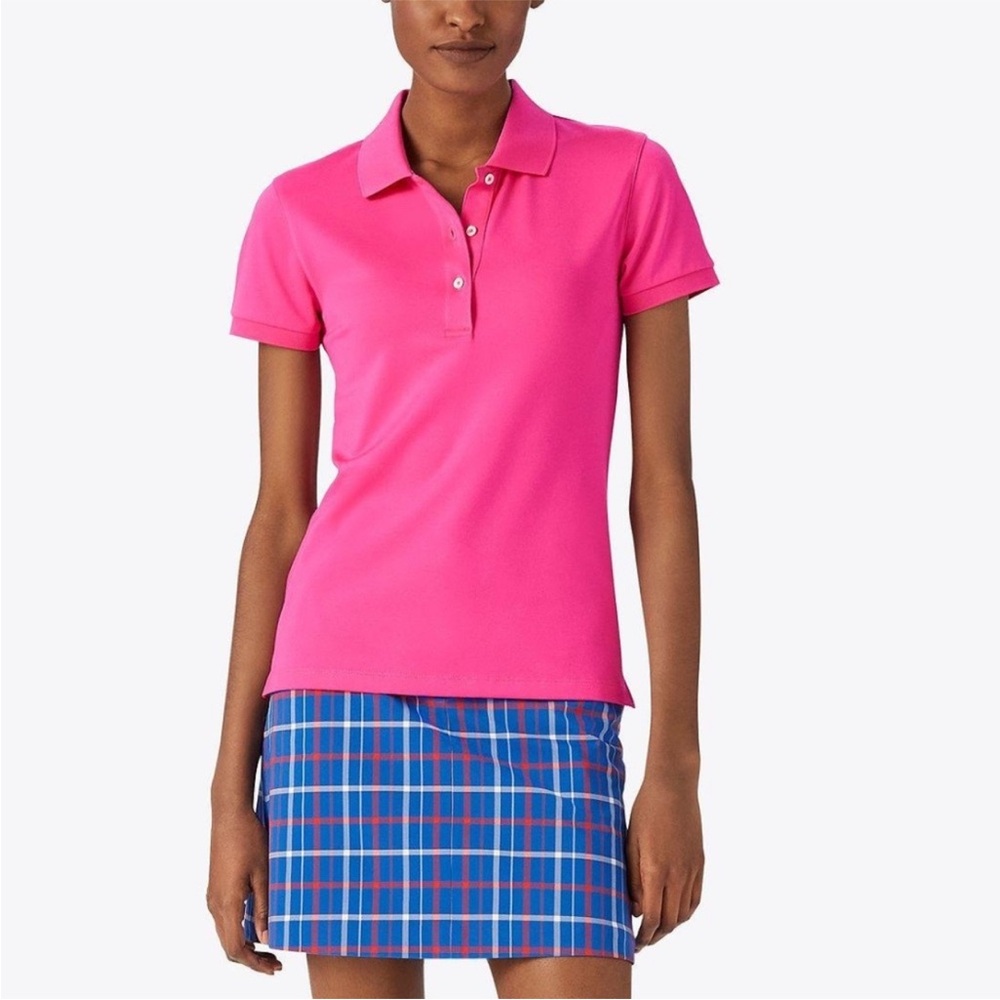 Tory Burch Sport Hot Pink Tech Pique Polo Size S/P